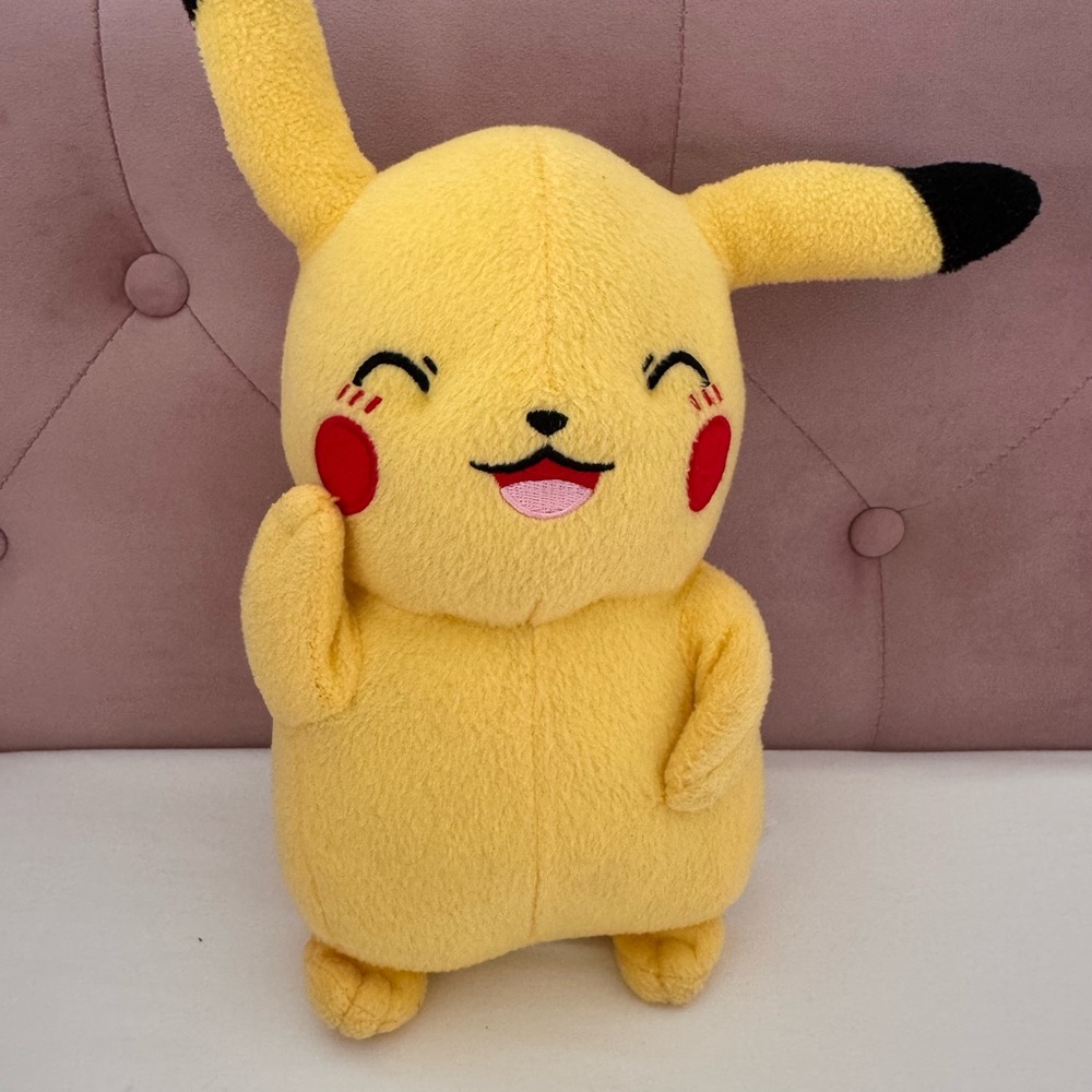 Pokemon Yellow & Black Plush Pikachu with Red Cheeks